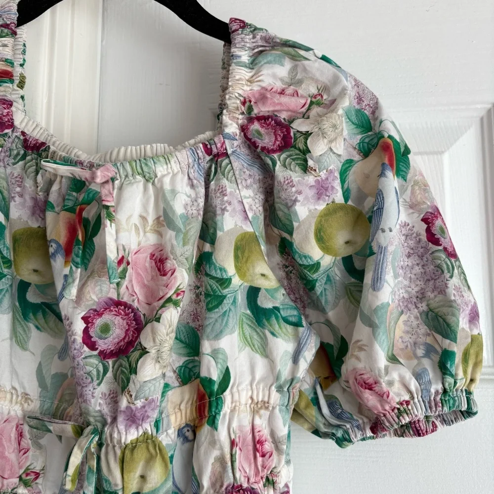 Gingersnaps girls whimsical fruit floral bird bubble romper jumper playsuit